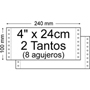 BASIC PAPEL CONTINUO BLANCO  4" x 24cm 2T 3.000-PACK 424B2